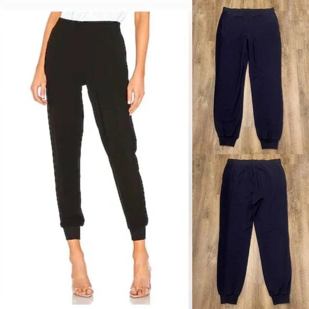 L'AGENCE Moss High Rise Jogger Pants Midnight Navy Blue Size XL